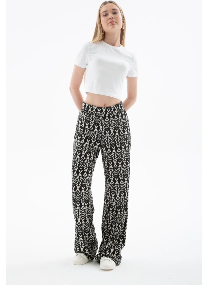 Fashion Friends 25Y0179K1 Women's Patterned Trousers