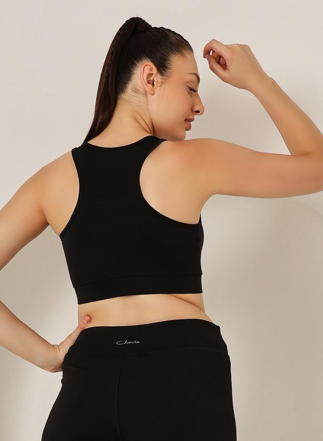 Clovia Medium Impact Padded Racerback Sports Bra - Image 2