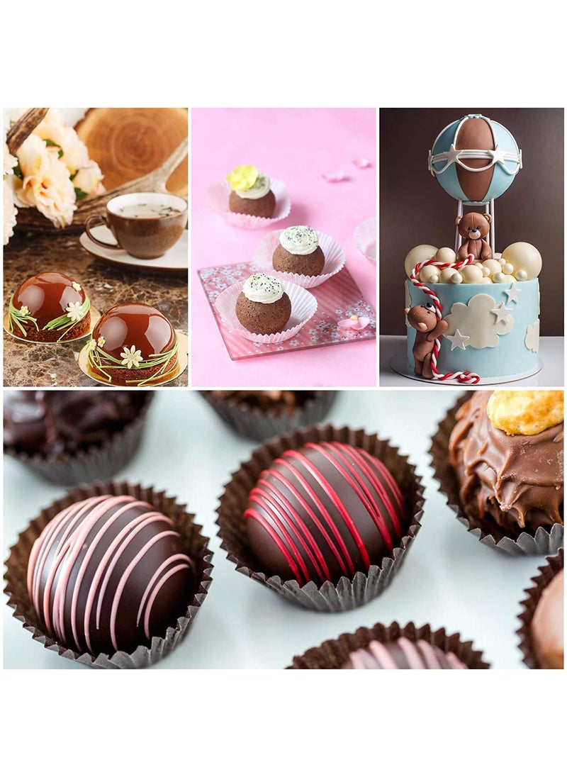 Zollyss Zollyss 15 Holes Silicone Mold For Chocolate,Cake,Jelly,Pudding,Handmade Soap,Round Shape Half Sphere Mold Non Stick,Bpa Free Cupcake Baking Pan(Pack Of 1,Color: Multi),29.6 x 16.9 x 3.1 Centimeters  - Image 4