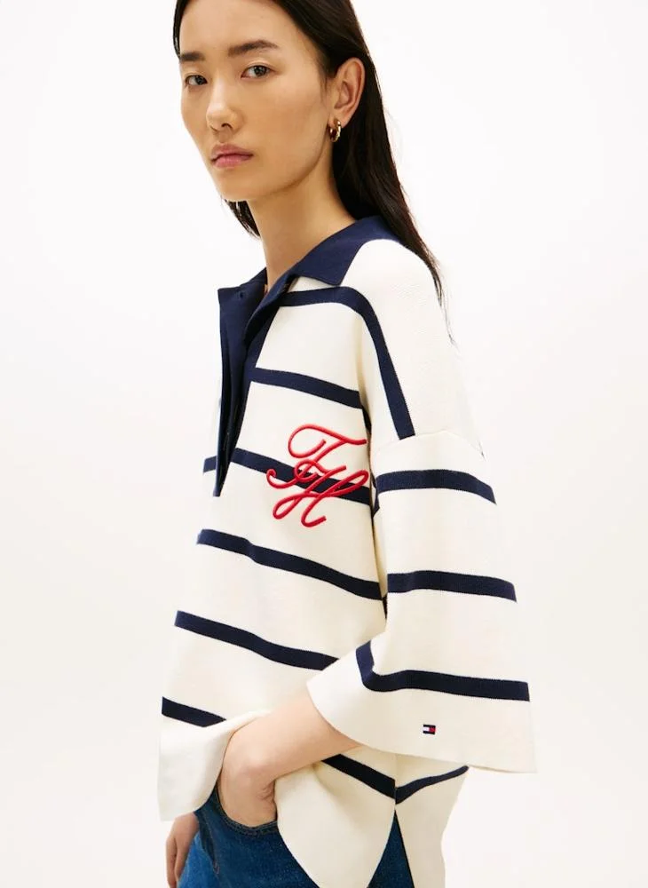 TOMMY HILFIGER  Casual Full Needle Ovs Polo Sweater for Women | Best Price UAE