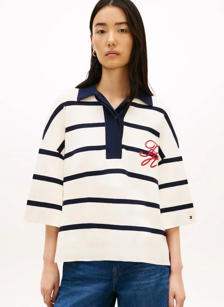 Casual Full Needle Ovs Polo Sweater