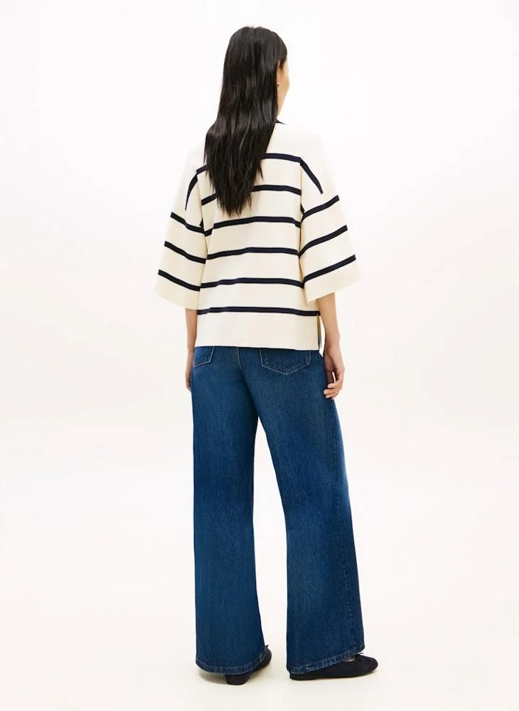 TOMMY HILFIGER  Casual Full Needle Ovs Polo Sweater for Women | Best Price UAE