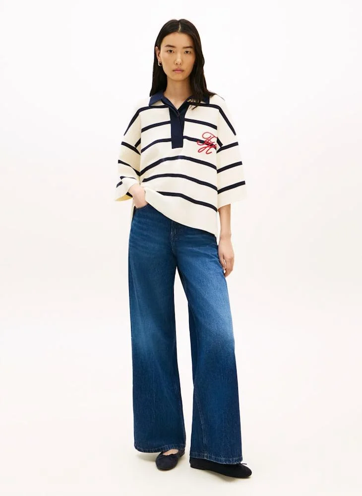 TOMMY HILFIGER  Casual Full Needle Ovs Polo Sweater for Women | Best Price UAE