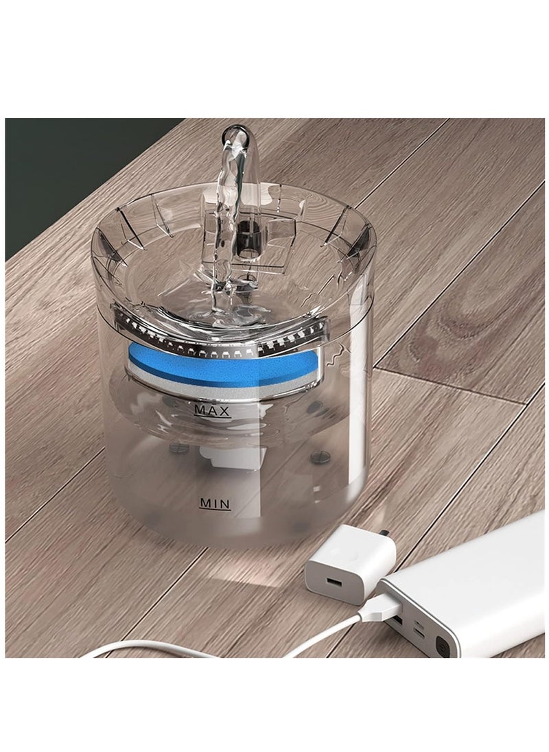 Generic - Pet Water Dispenser Intelligent Cat Water Fountain with Faucet Dog Water Dispenser Transparent Drinker Pet Drinking Filters Feeder Motion Sensor - Image 1