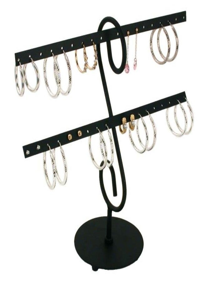 FindingKing 16 Pairs Metal Earring Display Stand Black 8"