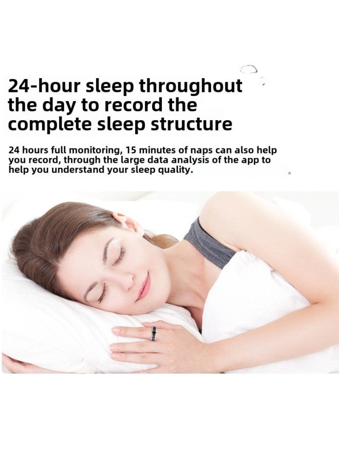 M1 Smart Ring Saiwei 24 ساعة لمراقبة معدل ضربات القلب وخوارزمية النوم لعبة الحسية الجسدية تقنية سوداء مقاومة للماء اللون: أسود #11 - Image 4