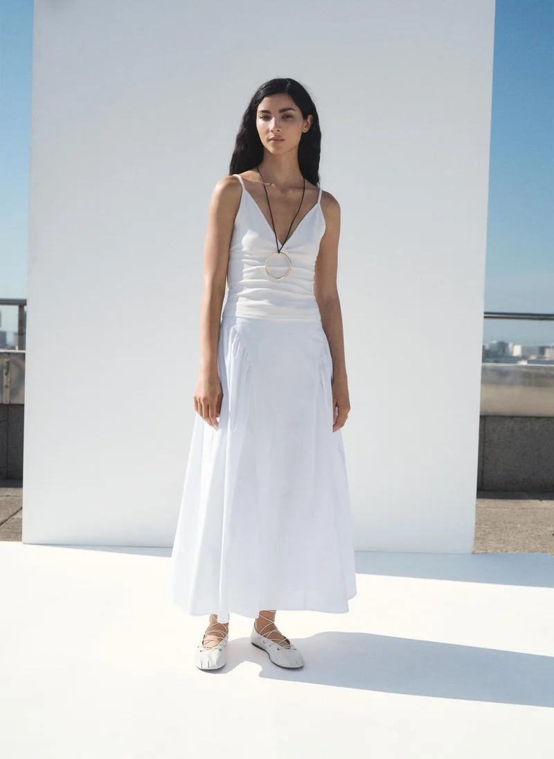 MANGO V-neck cotton top