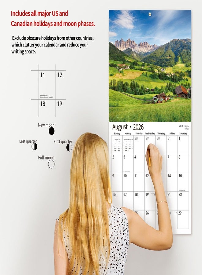 windrio 2026 Wall Calendar,Calendar 2026, November 2025 - December 2026, Wall Calendar Exotic Destinations, 12" x 24" Opened,Full Page Months Thick & Sturdy Paper for Calendar Organizing & Planning - Image 5