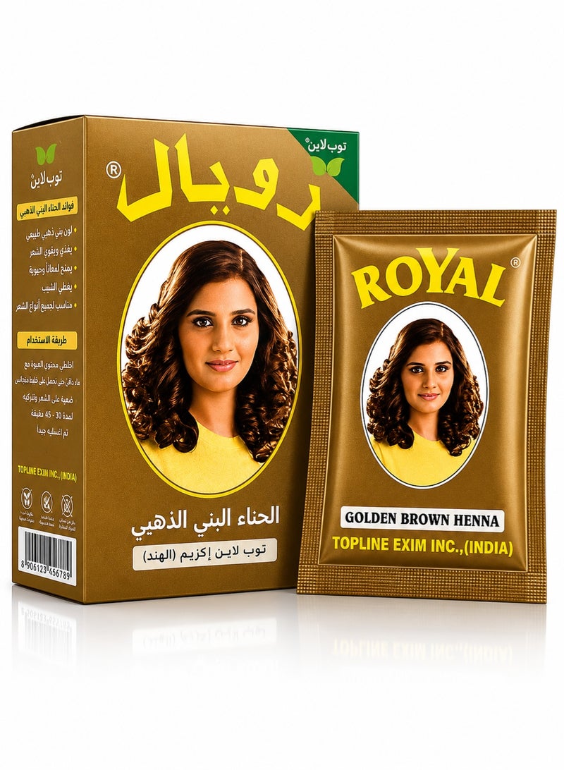 رويال الحناء البني الذهبي للشعر – لون بني ذهبي طبيعي ولمعان جذاب - Image 1