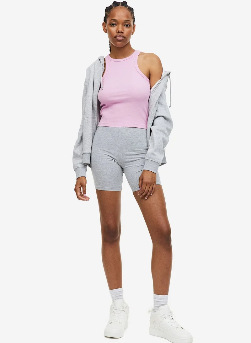 H&M Ribbed Detail Crop Top