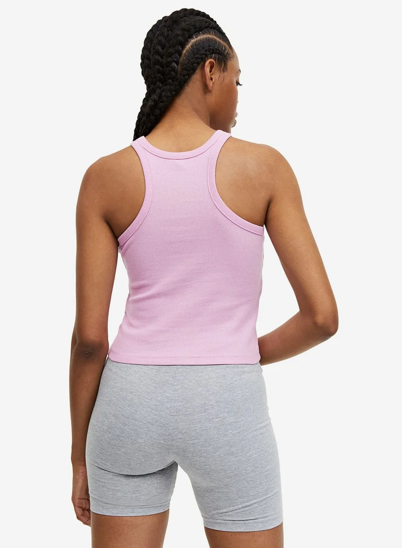 H&M Ribbed Detail Crop Top