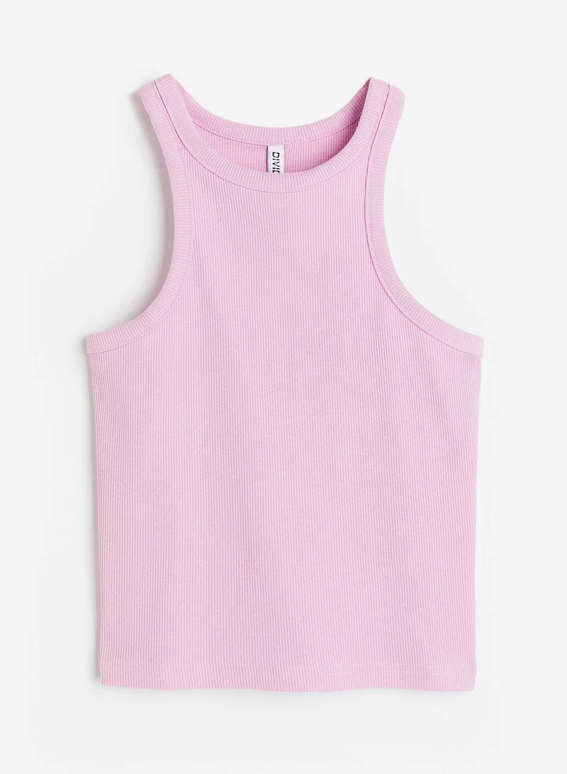 H&M Ribbed Detail Crop Top