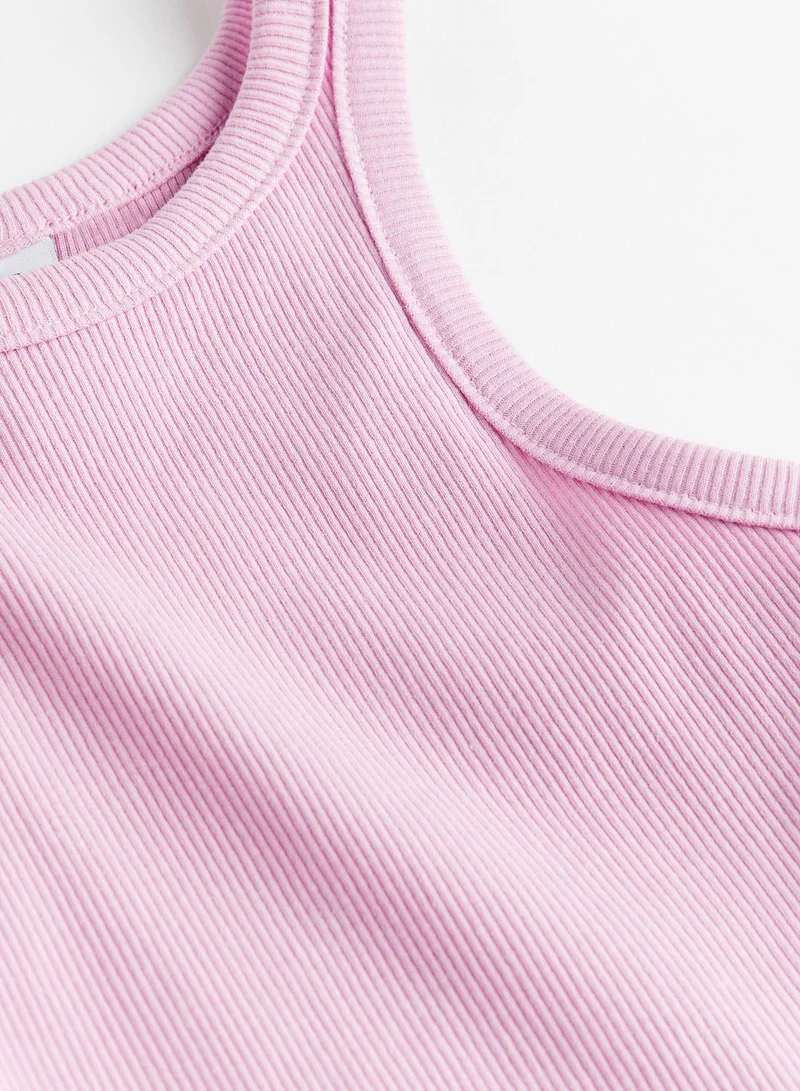 H&M Ribbed Detail Crop Top