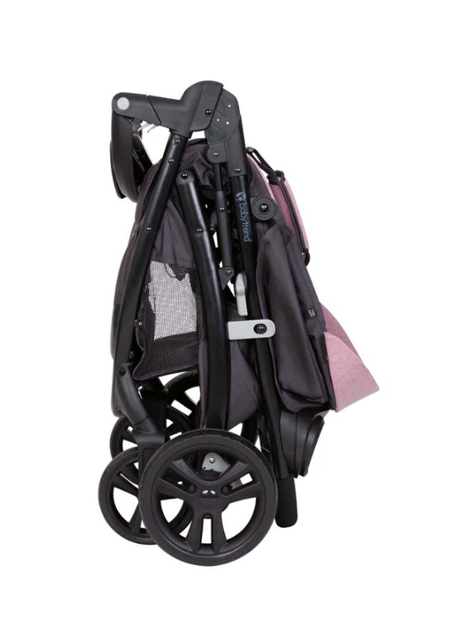 babytrend Tango Travel System-Cassis (3 months and above up to 22kg ), 5-Point Safety Harness and UPF 50+ Canopy, 3 Months+ - Pink/Grey - Image 4