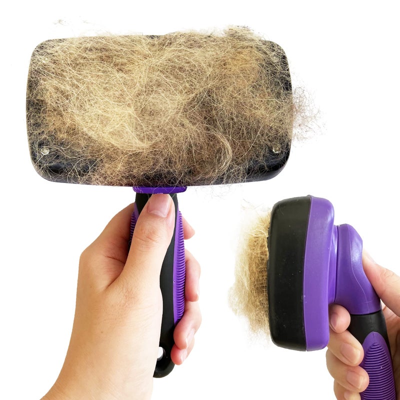 SOLID Pet Slicker Brush Dog Cat Brush for Shedding Grooming Dematting Detangling SelfCleaning Brushes for Dogs Cats Pets