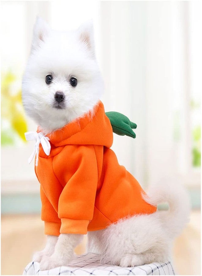 Wiz BBQT Dog Christmas Halloween Costumes,Dog Hoodies for Small Dogs Cats, Cat Puppy Outfits,Yorkie Chihuahua Pomeranian Clothes (X-Small, Orange-Carrot) - Image 2