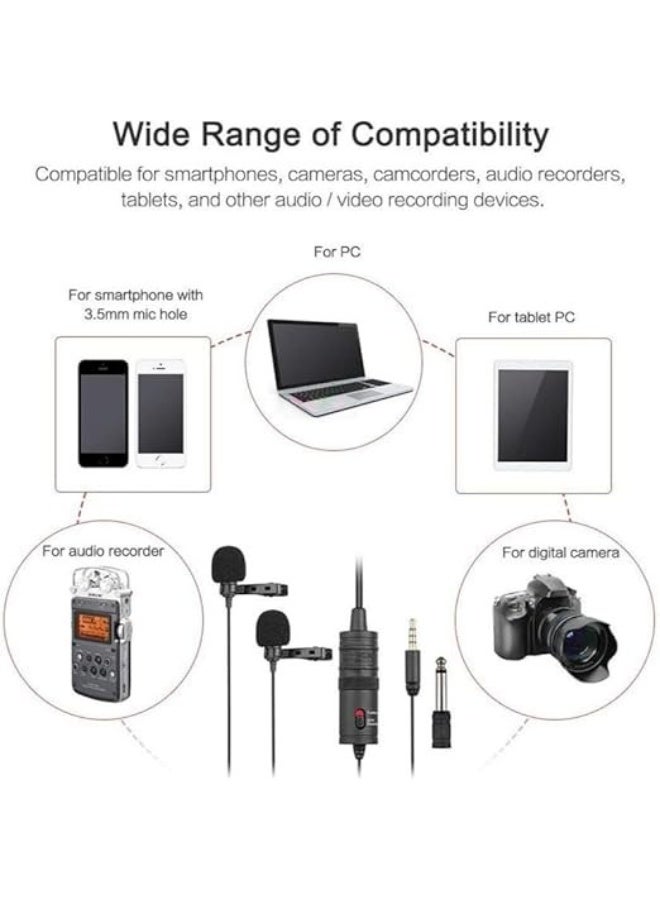 Dual Lavalier Microphone – 2-in-1 Clip-On Mic with Clear Sound and Multi-Device Compatibility - Image 3