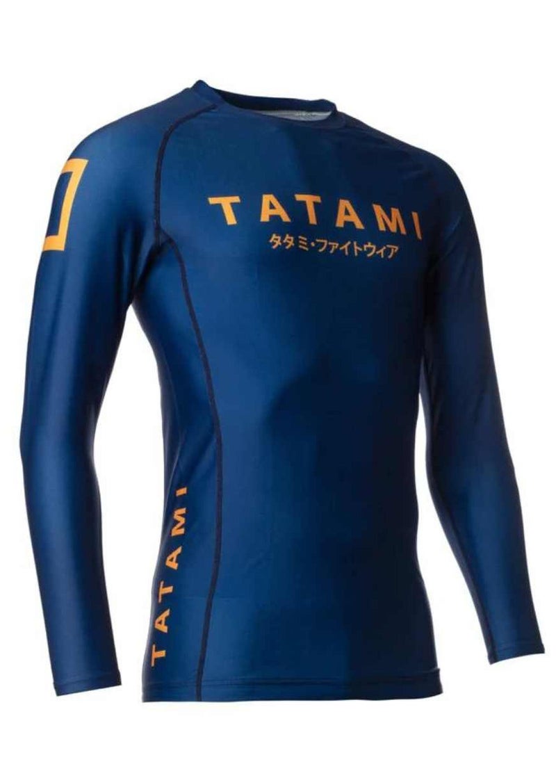 Tatami Fightwear - KATAKANA LONG SLEEVE RASHGUARD NAVY SMALL - Image 1