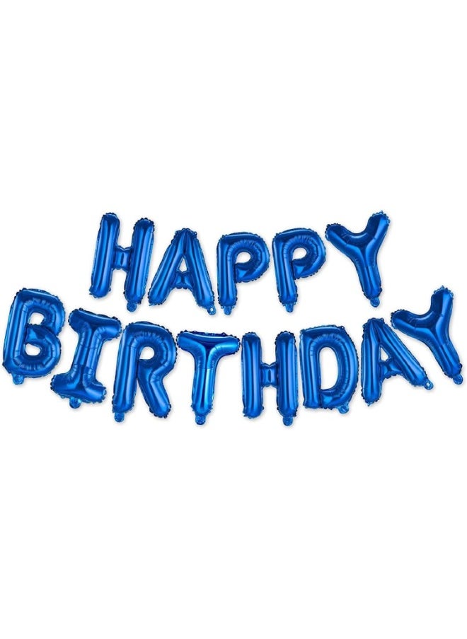 Generic - Happy Birthday Balloon Banner Letter Party Decorations - 16 Inch 3D Letter Aluminum Foil Inflatable Letter Kit Set - Party Decor And Event Supplies - Letter Balloon Sign Birthday Party Decor - Image 1