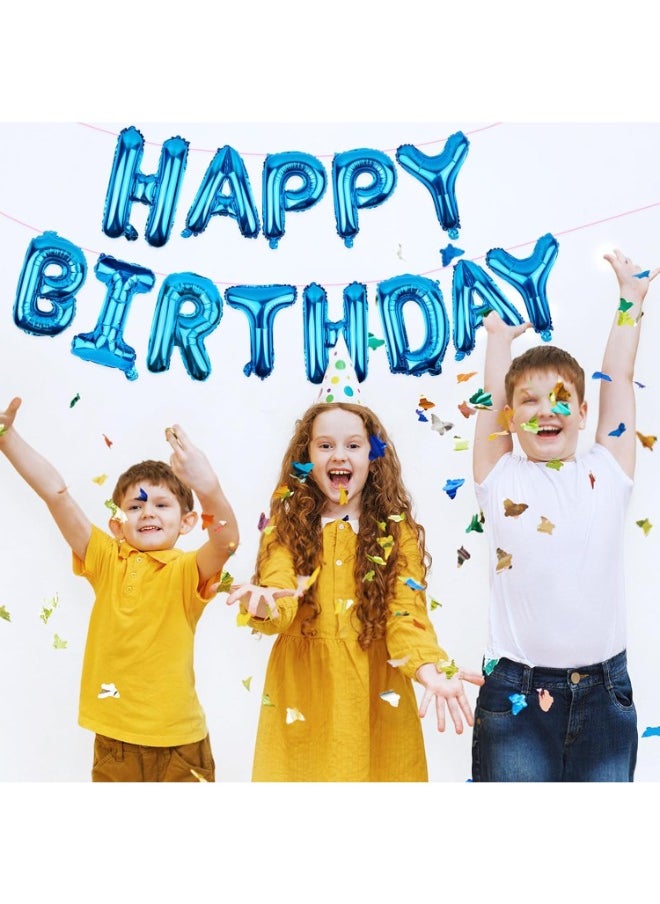 Generic - Happy Birthday Balloon Banner Letter Party Decorations - 16 Inch 3D Letter Aluminum Foil Inflatable Letter Kit Set - Party Decor And Event Supplies - Letter Balloon Sign Birthday Party Decor - Image 1