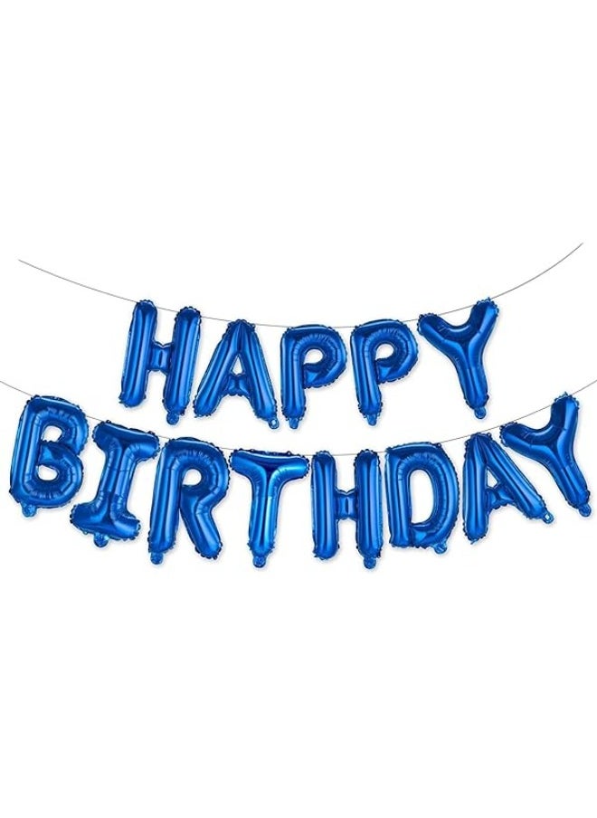 Generic - Happy Birthday Balloon Banner Letter Party Decorations - 16 Inch 3D Letter Aluminum Foil Inflatable Letter Kit Set - Party Decor And Event Supplies - Letter Balloon Sign Birthday Party Decor - Image 1