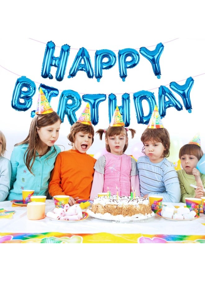 Generic - Happy Birthday Balloon Banner Letter Party Decorations - 16 Inch 3D Letter Aluminum Foil Inflatable Letter Kit Set - Party Decor And Event Supplies - Letter Balloon Sign Birthday Party Decor - Image 1