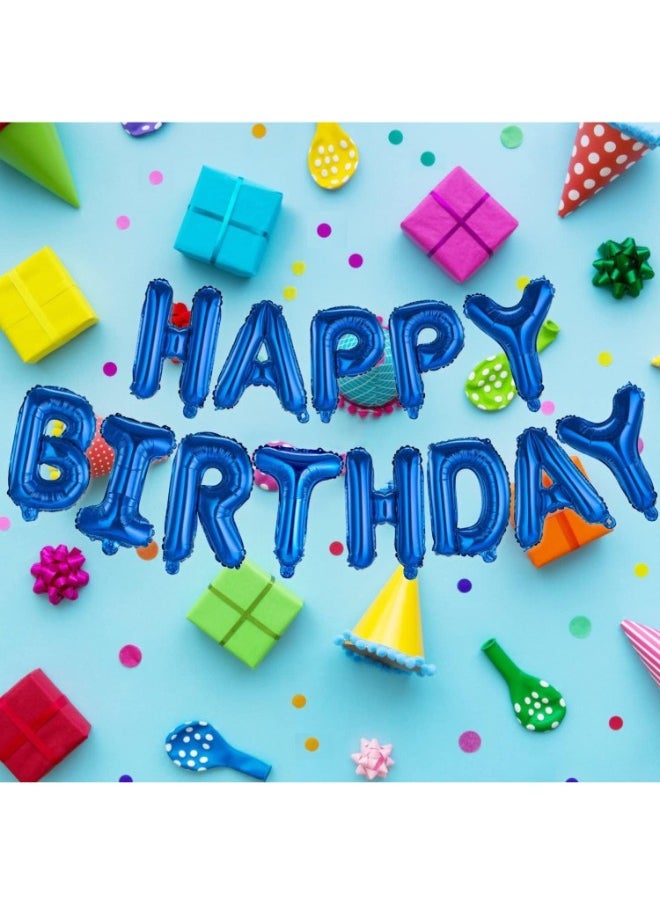 Generic - Happy Birthday Balloon Banner Letter Party Decorations - 16 Inch 3D Letter Aluminum Foil Inflatable Letter Kit Set - Party Decor And Event Supplies - Letter Balloon Sign Birthday Party Decor - Image 1