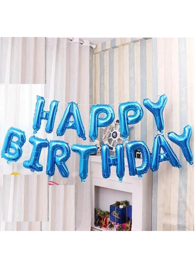 Generic - Happy Birthday Balloon Banner Letter Party Decorations - 16 Inch 3D Letter Aluminum Foil Inflatable Letter Kit Set - Party Decor And Event Supplies - Letter Balloon Sign Birthday Party Decor - Image 1