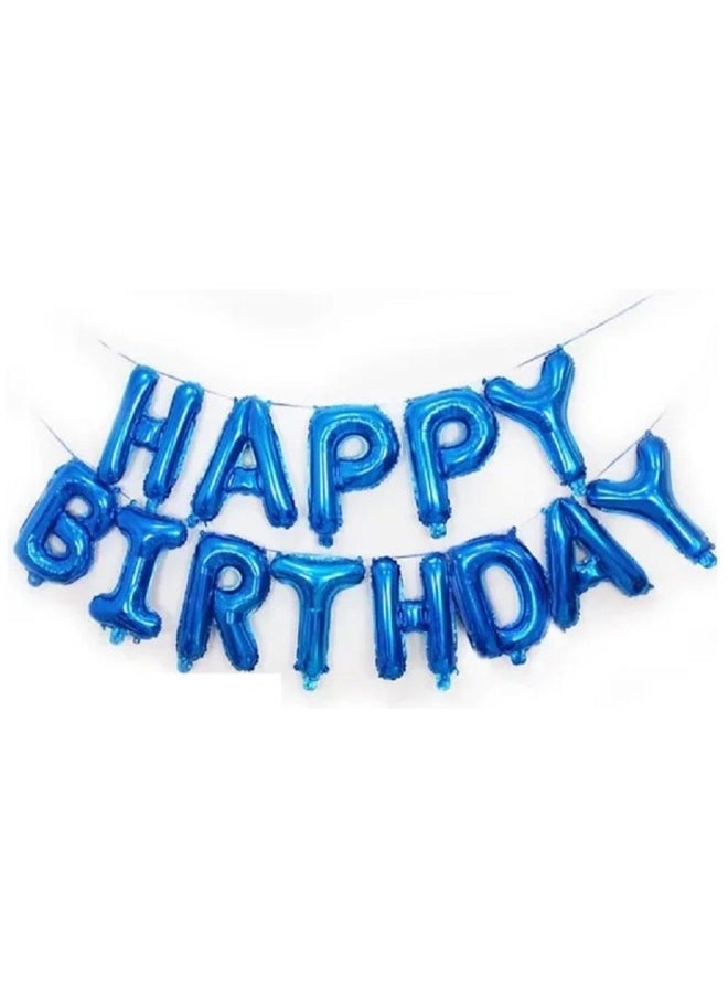 Generic - Happy Birthday Balloon Banner Letter Party Decorations - 16 Inch 3D Letter Aluminum Foil Inflatable Letter Kit Set - Party Decor And Event Supplies - Letter Balloon Sign Birthday Party Decor - Image 1