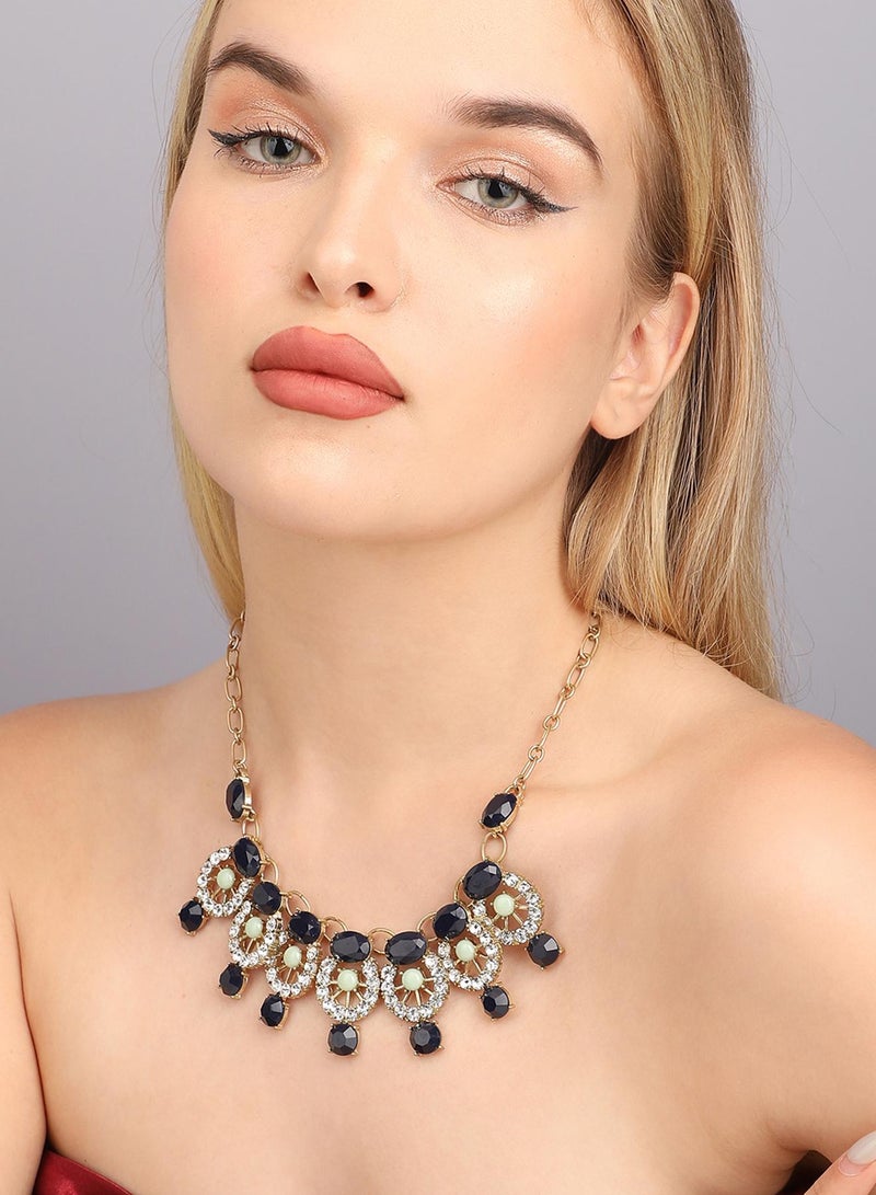 SOHI Designer Statement Stone Artificial Necklace Jewellery  - Image 3