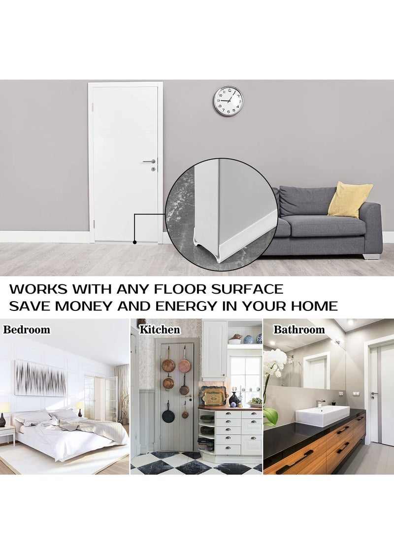 Door Draft Stopper, 37" Door Stoppers for Bottom of Door,Adjustable PVC Bottom of Door Draft Blocker for Blocker Dust and Noise,Insulation Under Door Seal Guard Insulator