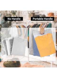Depend Frosted T Shirt Bags, 50 Pieces Poly Mailers With Handle Frosted T Shirt Bags Packaging Bags Mailing Envelopes Clear Shipping Bags For Small Business Clothing Transporting  - Image 5