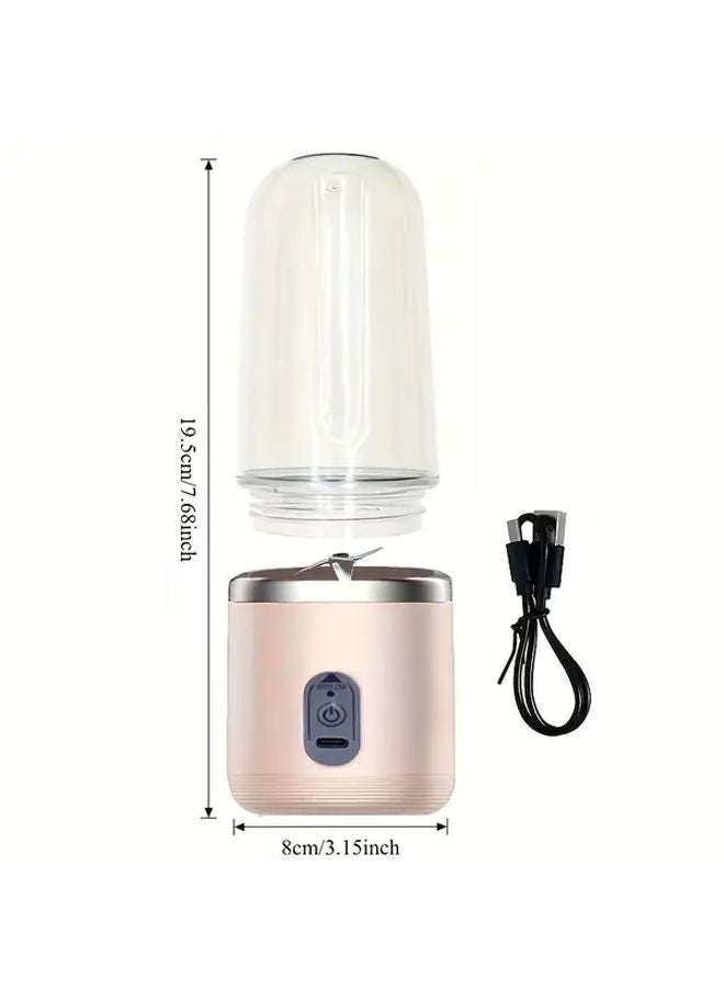 Portable USB Mini Blender Cup Pink 6 Blade 20000 RPM Motor Smoothie Maker - Image 3