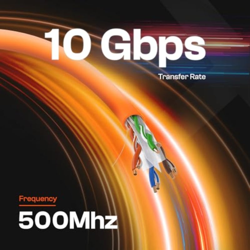 NEXUS CAT6A UTP 305m 23 AWG موصل نحاسي كامل للاستخدام الخارجي، أسود، 10 جيجابت في الثانية/500 ميجا هرتز، كابل شبكة عالي السرعة مقاوم للطقس تم اختباره بواسطة Fluke مع بكرة ذاتية اللف - Image 2