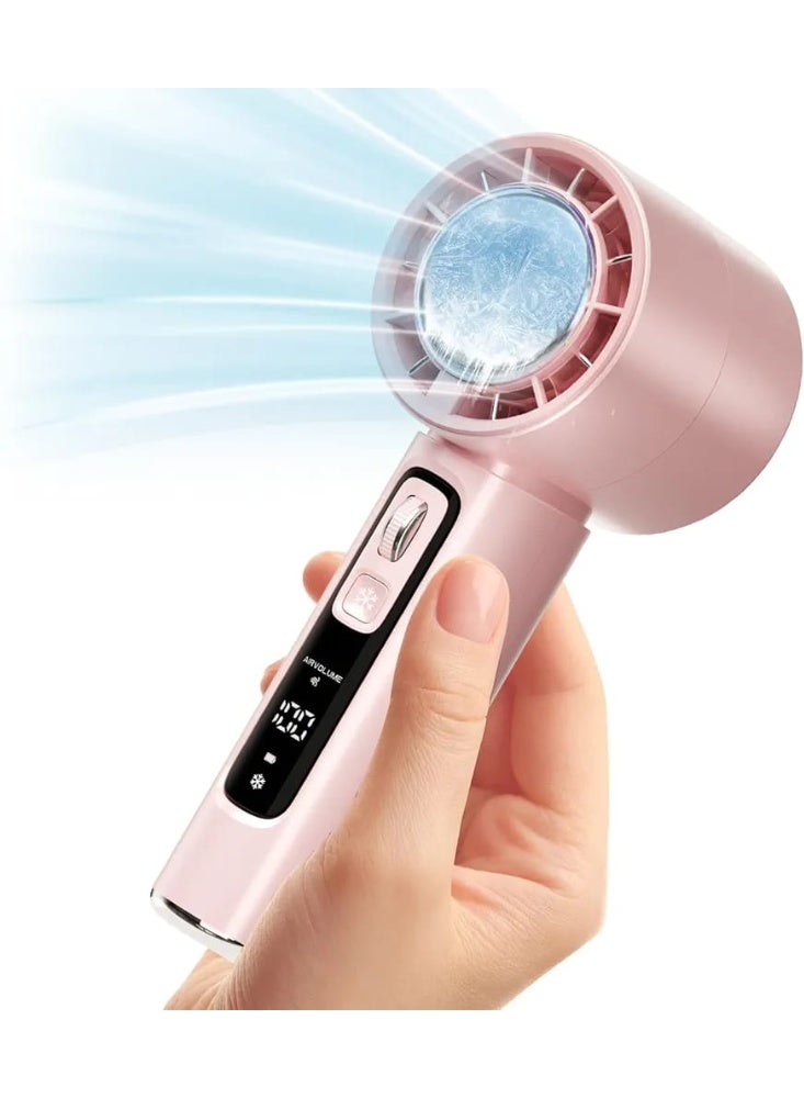 مروحة يدوية محمولة رائعة، تبريد سريع، مروحة شخصية توربو مع شاشة رقمية، مروحة صغيرة صامتة عالية السرعة قابلة لإعادة الشحن بقوة  للسفر والمكتب والتخييم وما إلى ذلك - Image 1