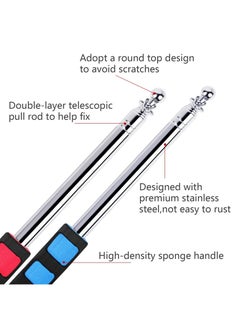 SYOSI Telescopic Flag Pole, Portable Pole for Camping with Lanyard, 2m Poles Stick Tourist Guide Travelling Presentation Pointer 2pcs, Random Color  - Image 2