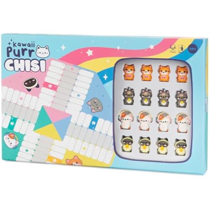 balvi Purrchisi Classic Board Game in Original Kawaii Design PlasticHard Cardboard - Image 4