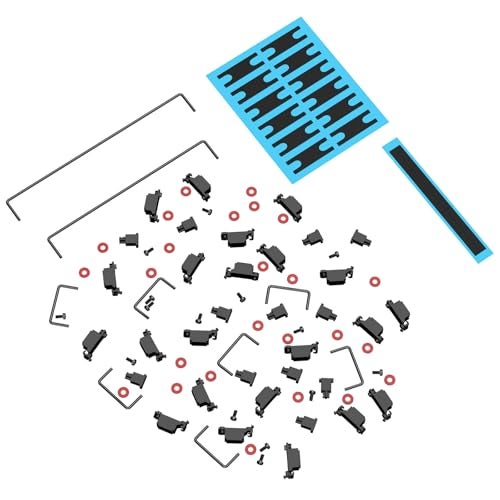 DUROCK Stabilizer V3, Screw in Stabilizers with 2u 6.25u 7u Wires, PCB Mount Keyboard Stabilizers for Mechanical Keyboards (V3 Nero 80% Kit) - Image 5