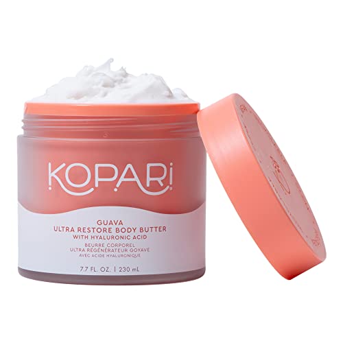 Kopari Kopari Ultra Restore Body Butter Whipped Lightweight Formula Hyaluronic Acid  Mango Seed Butter Deep  LongLasting Moisture Guava 77 oz