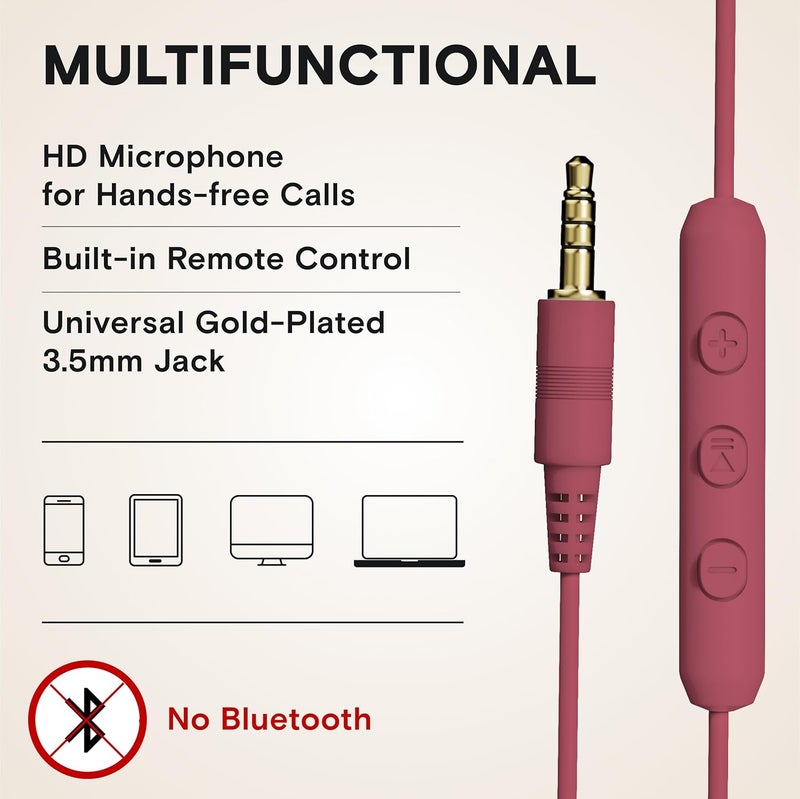 Artix CL750 On-Ear Headphones Wired with Mic and Volume Control — Noise Isolating Corded Over Ear Headphones with Microphone for Laptop and Computer, Plug in Headset with Cord (Aux Jack 3.5mm) - Image 5