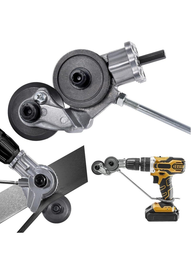 Electric Drill Plate Cutter, Metal Nibbler Drill Attachment, DIY Metal Drill Attachment, Electric Drill Plate Cutter Attachment for Cutting Iron, White Sheet, Steel, Copper, Aluminum.  - Image 2