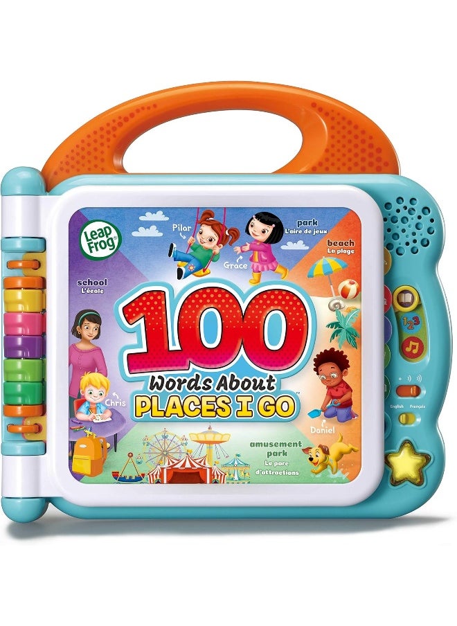 LeapFrog 100 Words About Places I Go Learning Book, Pre School For Kids, Musical Learning Toy With Objects And People, Educational Toy With Facts And Sound Effects, Ages 18 Months +  - Image 1