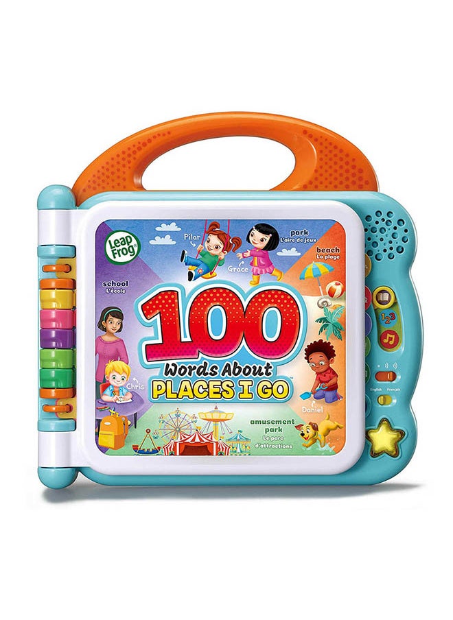 LeapFrog - 100 Words About Places I Go Learning Book, Pre School Book for Kids, Musical Learning Toy with Objects and People, Educational Toy Book with Facts and Sound Effects, Kids Aged 18 Months +
(Bilingual: UK+FR) - Image 1