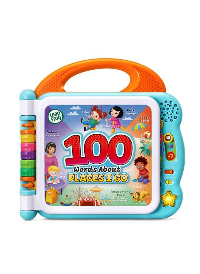LeapFrog - 100 Words About Places I Go Learning Book, Pre School Book for Kids, Musical Learning Toy with Objects and People, Educational Toy Book with Facts and Sound Effects, Kids Aged 18 Months +
(Bilingual: UK+FR) - Image 1