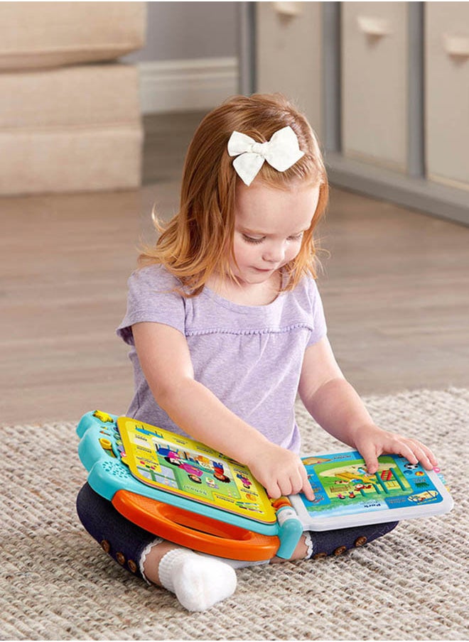 LeapFrog - 100 Words About Places I Go Learning Book, Pre School Book for Kids, Musical Learning Toy with Objects and People, Educational Toy Book with Facts and Sound Effects, Kids Aged 18 Months +
(Bilingual: UK+FR) - Image 1