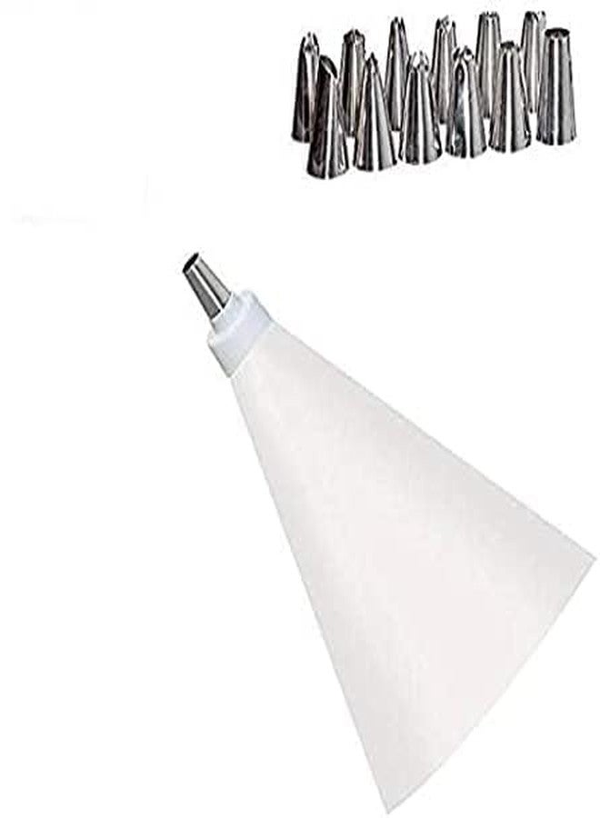 ARMENA 15-Piece Cake Decorating Kit with Reusable Piping Bag & Stainless Steel Nozzles | Icing Tools Set for Cupcakes, Pastry & Fondant | Easy Clean Baking Accessories for Home & Bakery - Image 3