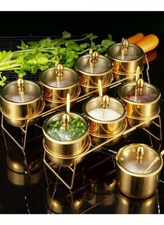 Arabest 2 Pcs Stainless Steel Seasoning Box,Spice pot seasoning bottle Salt Pepper sugar storage bottle With Spoon and Clear Lid for home and kitchen  - Image 5
