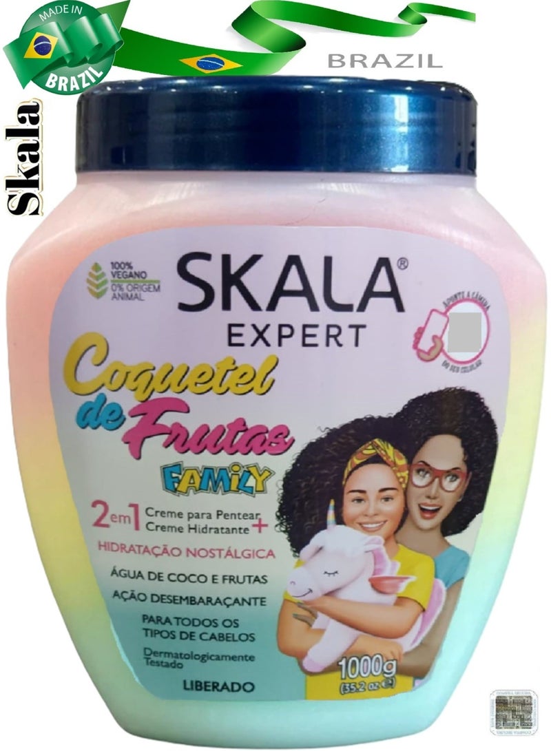Skala Expert 2 in 1 Family Fruit Cocktail Hair Treatment Conditioning Cream 1000g - Image 1
