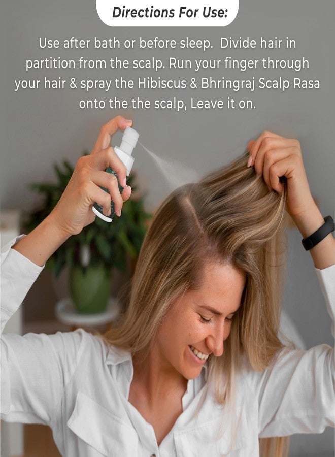 Aroma Treasures Hair Growth Serum For Scalp (Spray), Hibiscus & Bhringraj Scalp Rasa, Controls HairFall & Boosts New Hair Growth, In-Vivo Tested, For Men & Women, Non-Sticky, Water-Based Formula (60ml) - Image 5