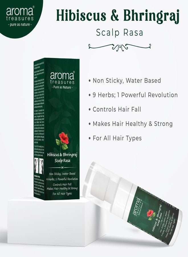 Aroma Treasures Hair Growth Serum For Scalp (Spray), Hibiscus & Bhringraj Scalp Rasa, Controls HairFall & Boosts New Hair Growth, In-Vivo Tested, For Men & Women, Non-Sticky, Water-Based Formula (60ml) - Image 2